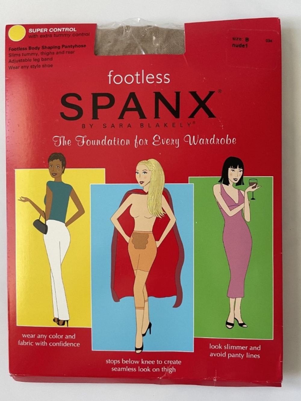 SPANX Super Control Footless Pantyhose Size B Nude Shapewear A20276 NWT